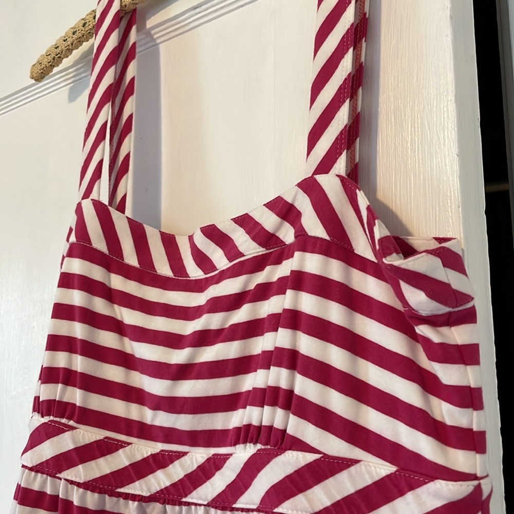 AEO | pink and white striped dress